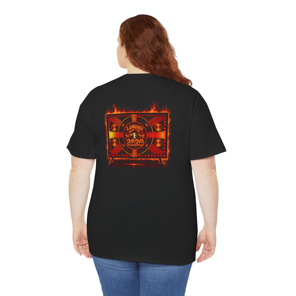 I Survived 2020 — "Please Stand By" Test Pattern Tee Wildfire Signal Edition Summer Premiere Unisex Heavy Cotton Tee