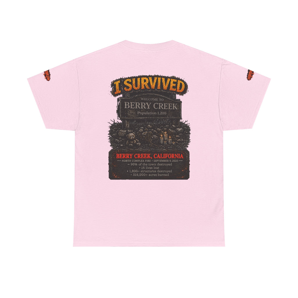 I Survived 2020 — Director's Cut S2:E1 "Berry Creek" | Wildfire Edition Memorial Unisex Heavy Cotton Tee (SPECIAL EDITION)