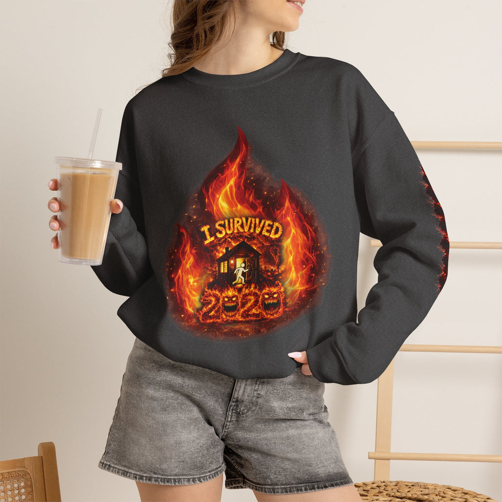 I Survived 2020 — Director's Cut S2:E3 "The California Wildfires" | Wildfire Edition Memorial Unisex Heavy Blend™ Crewneck Sweatshirt