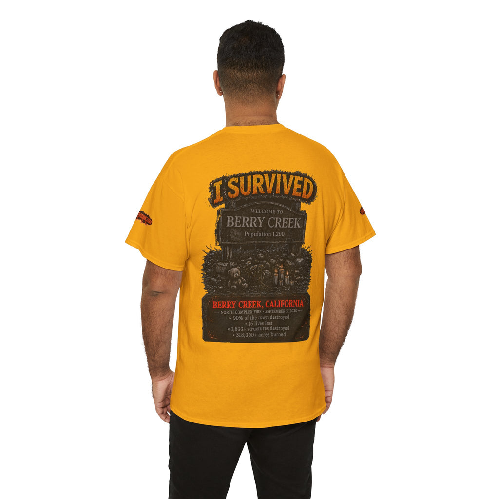 I Survived 2020 — Director's Cut S2:E1 "Berry Creek" | Wildfire Edition Memorial Unisex Heavy Cotton Tee (SPECIAL EDITION)