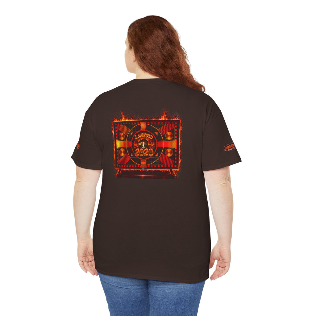 I Survived 2020 — "Please Stand By" Test Pattern Tee Wildfire Signal Special Edition Summer Premiere Unisex Heavy Cotton Tee