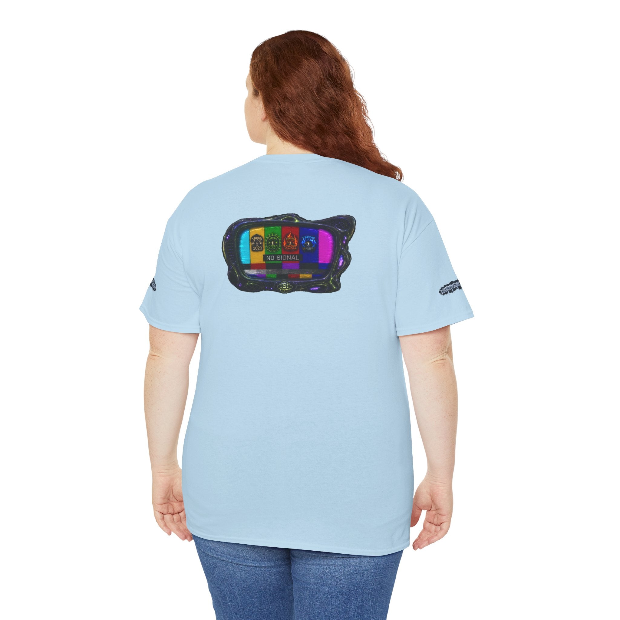 I Survived 2020 — "No Signal" Test Pattern Tee Alien Broadcast Finale Special Edition Summer Premiere Unisex Heavy Cotton Tee