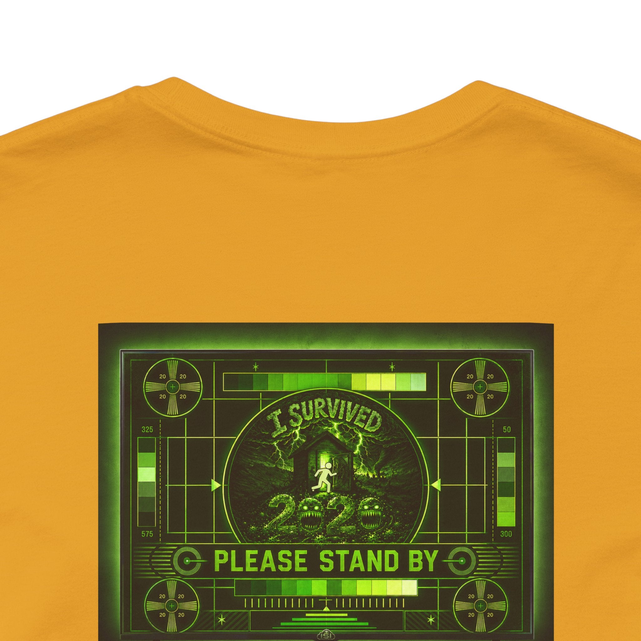 I Survived 2020 — "Please Stand By" Test Pattern Toxic Signal Tee Summer Premiere Unisex Jersey Short Sleeve Tee