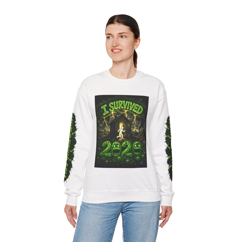 I Survived 2020 — PANDEMIC S1:E4: "Mask Madness" Unisex Heavy Blend™ Crewneck Sweatshirt