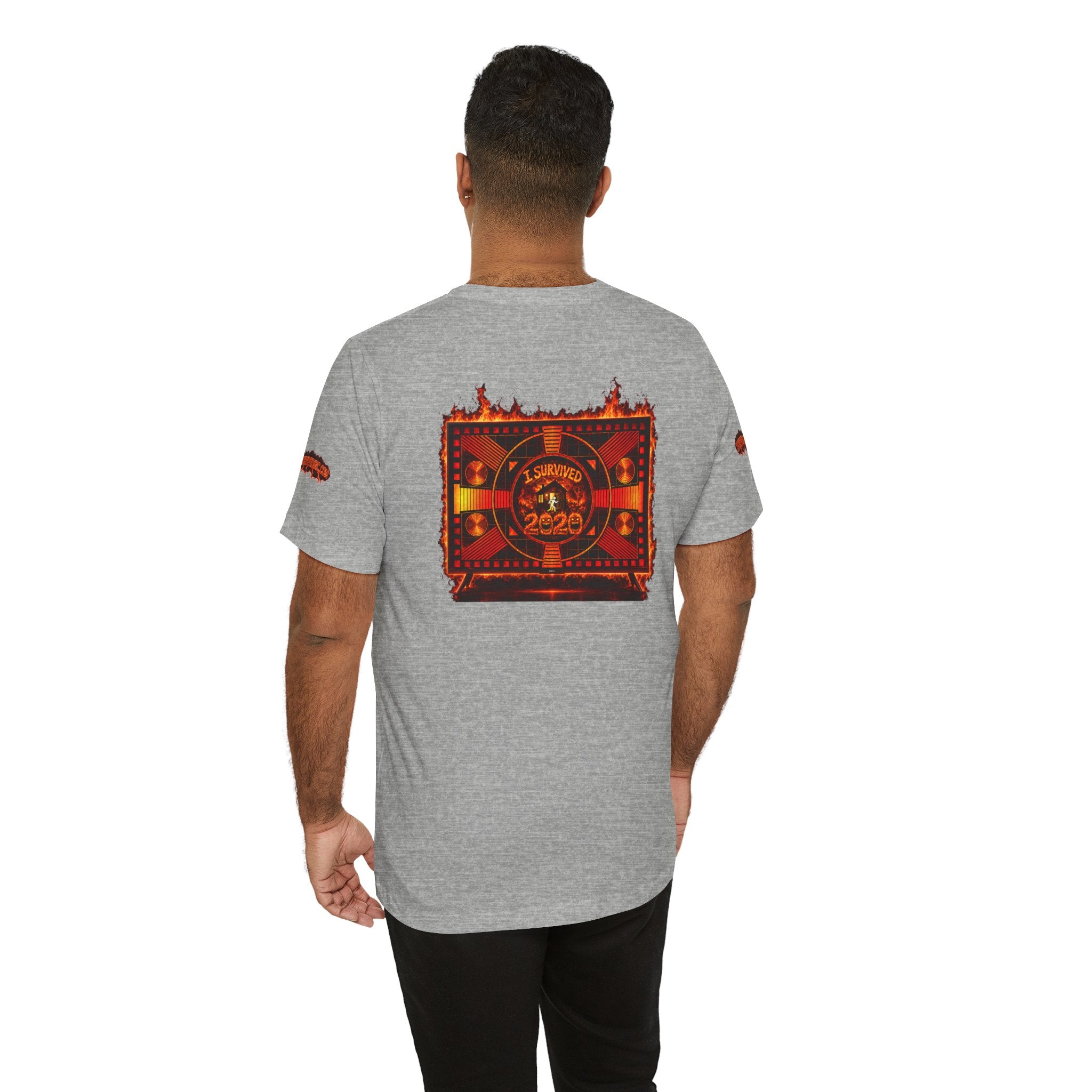 I Survived 2020 — "Please Stand By" Test Pattern Tee Wildfire Signal Special Edition Summer Premiere Unisex Jersey Short Sleeve Tee