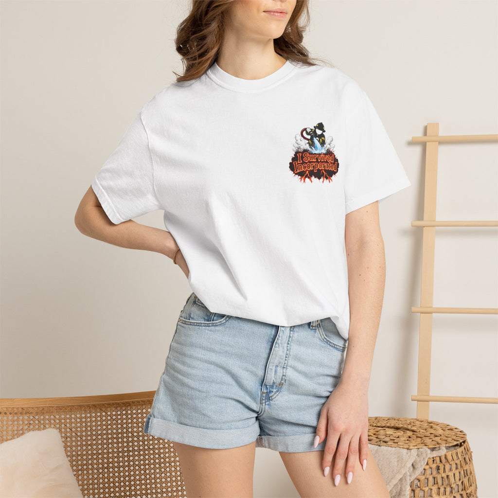 I Survived 2020 — "Please Stand By" Test Pattern Tee Wildfire Signal Edition Summer Premiere Unisex Garment-Dyed T-shirt