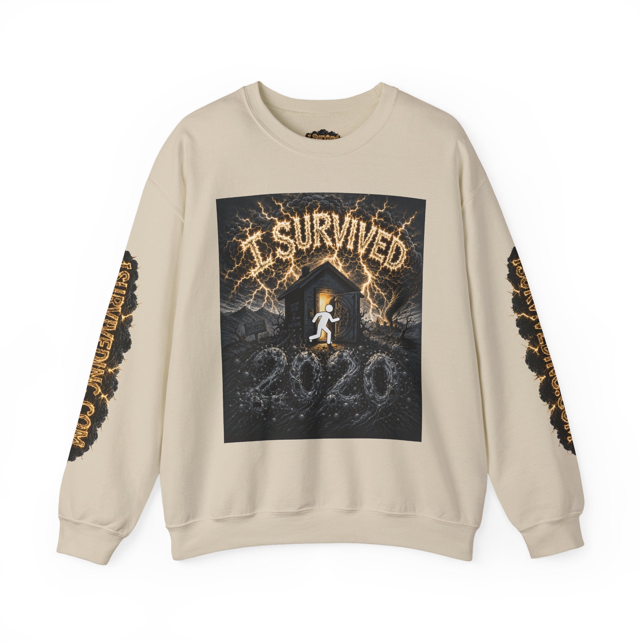 I Survived 2020 — Original Design Teaser Tee | Season 1 Premiere Drop Unisex Heavy Blend™ Crewneck Sweatshirt (SPECIAL EDITION)
