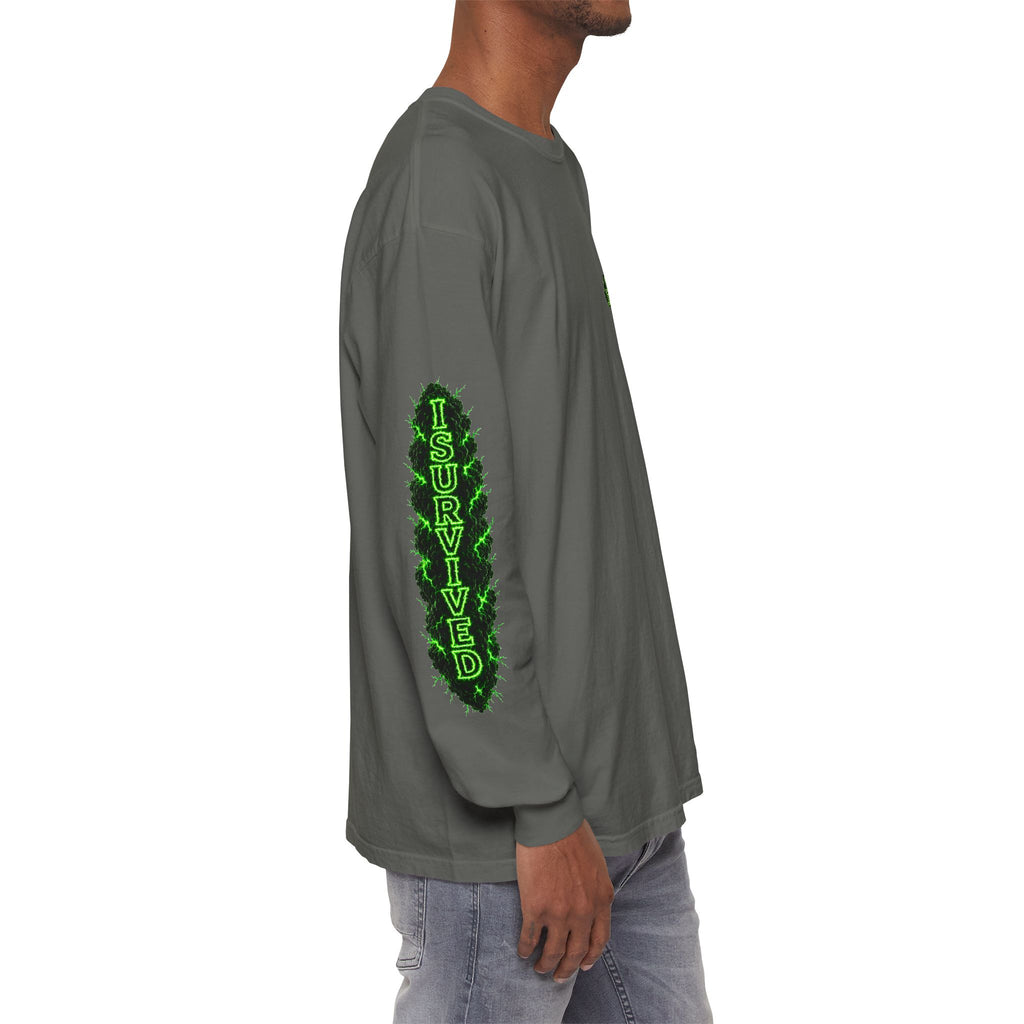I Survived 2020 — "Please Stand By" Test Pattern Toxic Signal Tee Special Edition Summer Premiere Unisex Garment-Dyed Long Sleeve T-Shirt