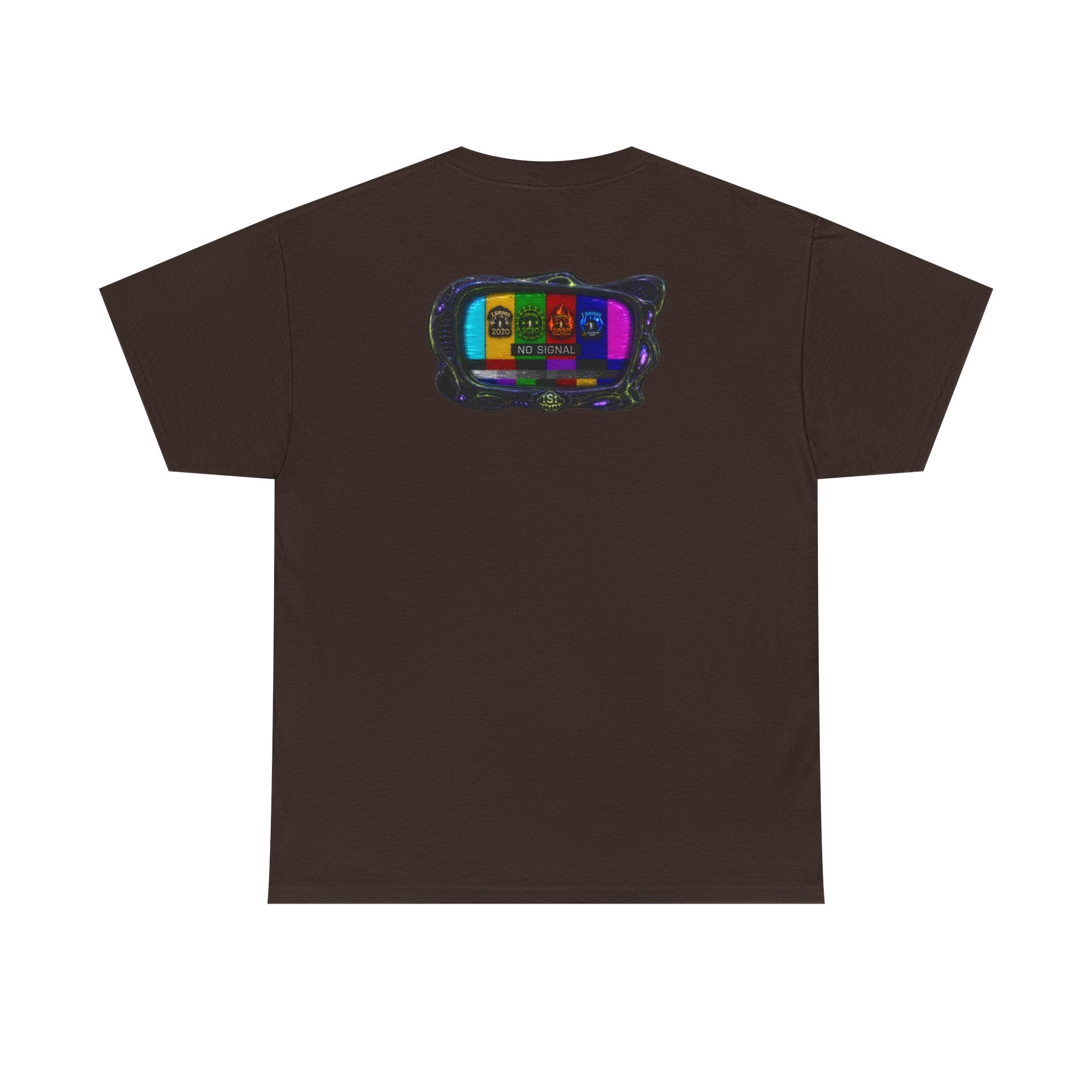 I Survived 2020 — "No Signal" Test Pattern Tee Alien Broadcast Finale Summer Premiere Unisex Heavy Cotton Tee