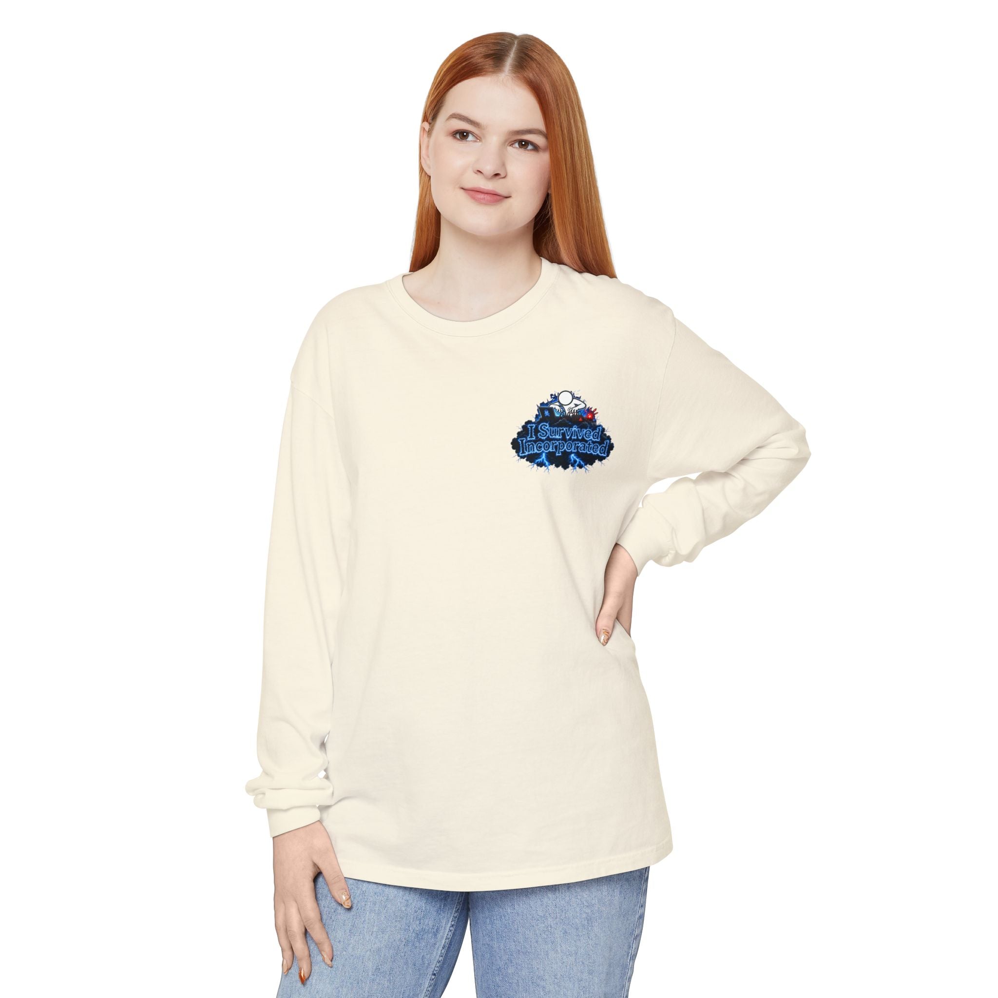 I Survived 2020 — "Please Stand By" Test Pattern Tee Lockdown Edition Summer Exclusive Unisex Garment-Dyed Long Sleeve T-Shirt
