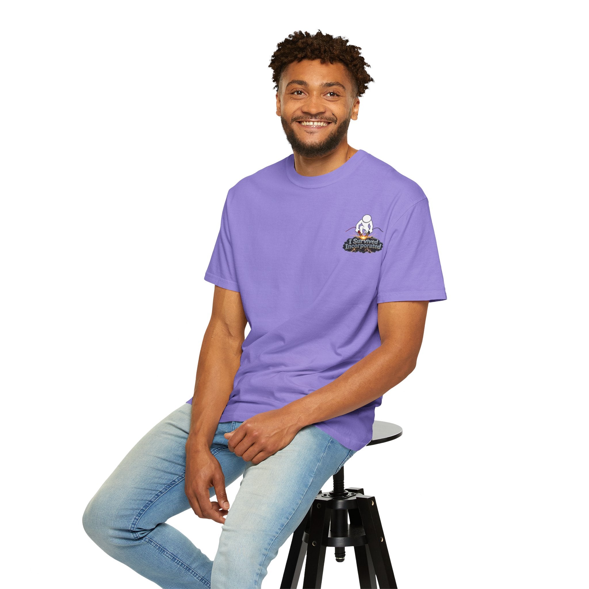 I Survived 2020 — "Please Stand By" Test Pattern Tee Summer Premier Unisex Garment-Dyed T-shirt