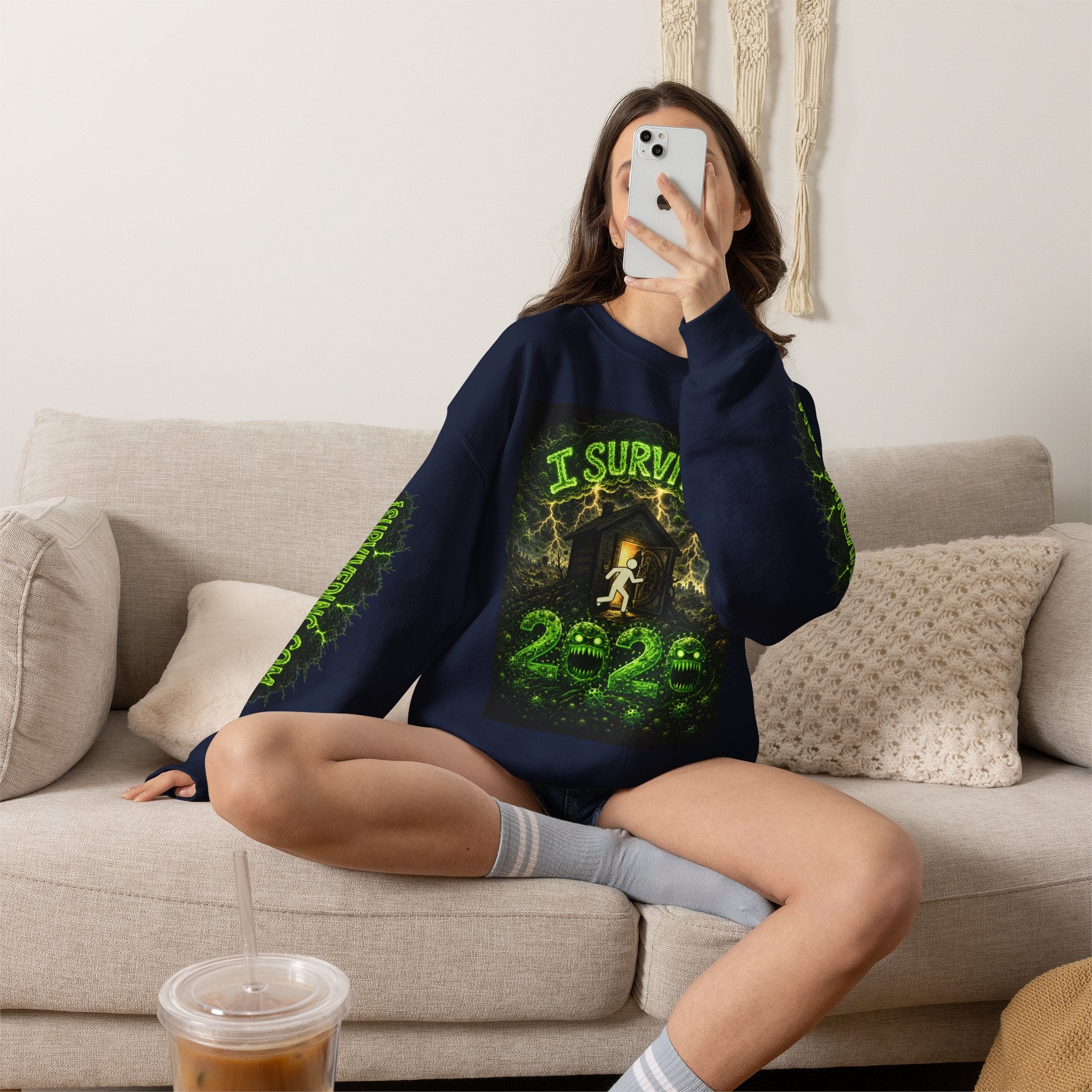 I Survived 2020 — PANDEMIC S1:E4: "Mask Madness" Unisex Heavy Blend™ Crewneck Sweatshirt