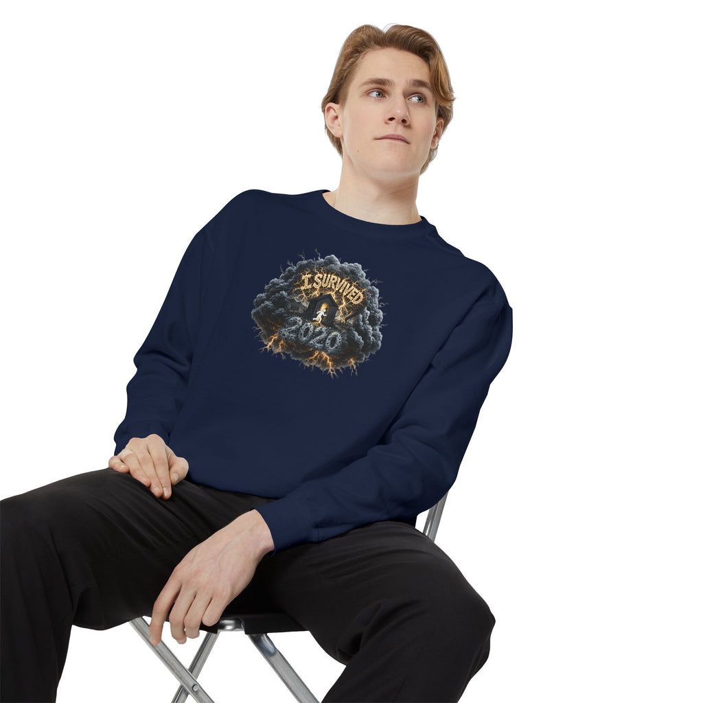 I Survived 2020 — Original PILOT Design: Director's Cut Unisex Garment-Dyed Sweatshirt