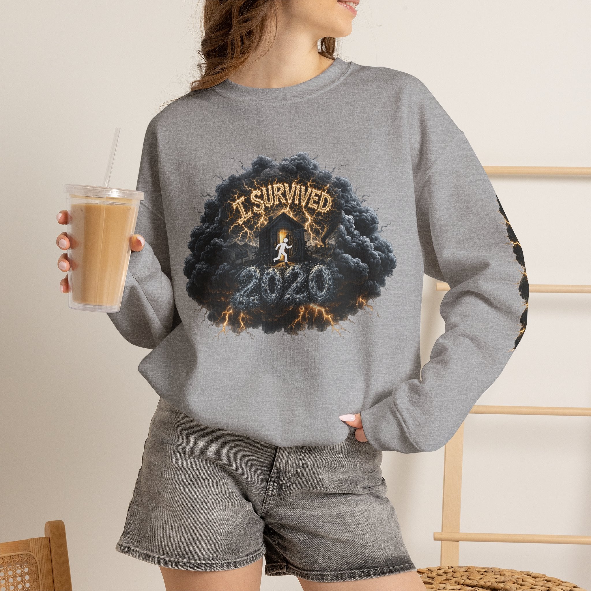 I Survived 2020 — Director's Cut Original Design Teaser Tee | Season 1 Premiere Drop Unisex Heavy Blend™ Crewneck Sweatshirt (SPECIAL EDITION)