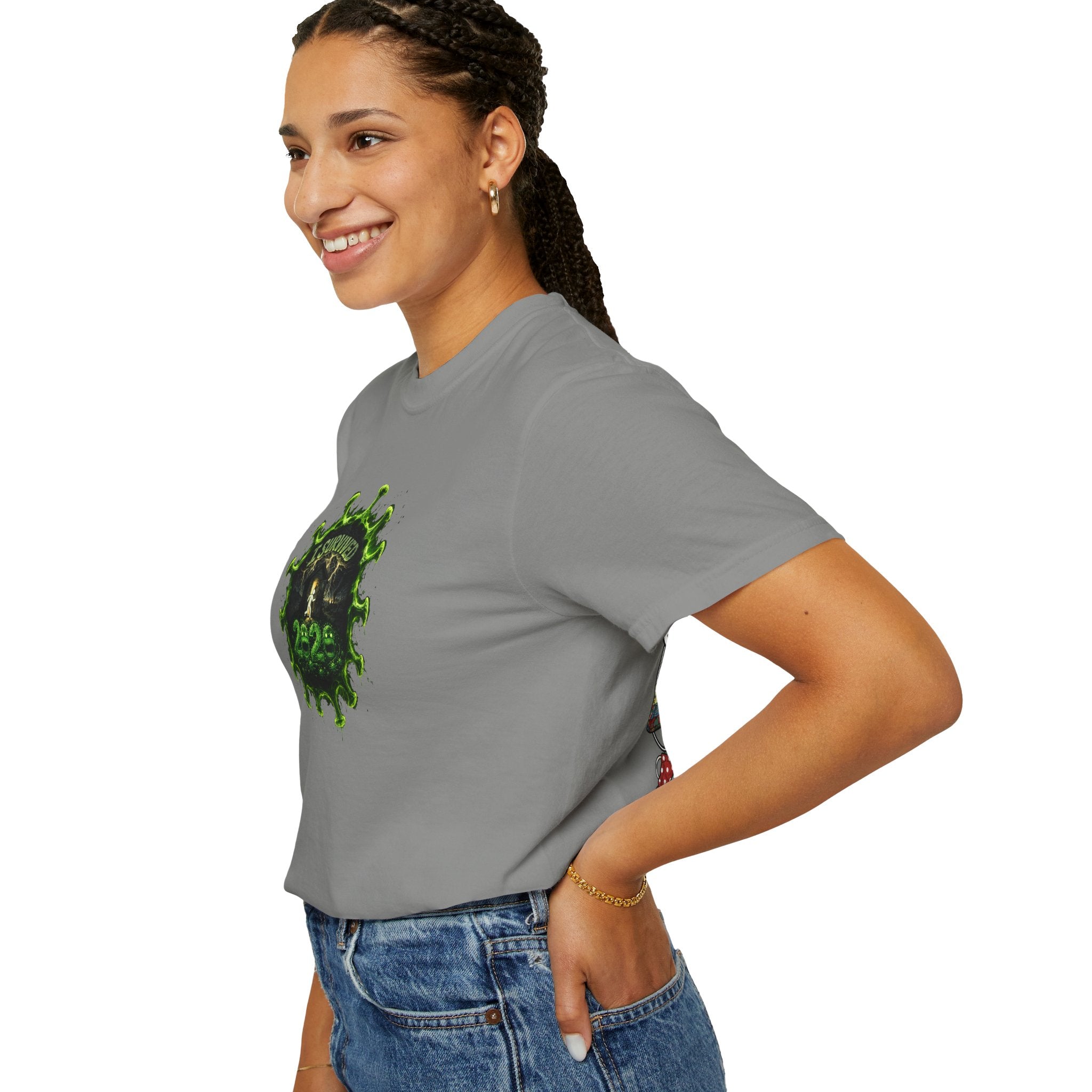 I Survived 2020 — PANDEMIC S1:E4: Director's Cut "Mask Madness" Unisex Garment-Dyed T-shirt