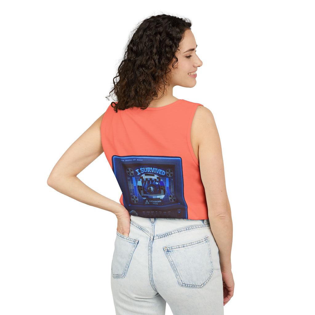 I Survived 2020 — "Please Stand By" Test Pattern Tee Lockdown Special Edition Summer Exclusive Unisex Garment-Dyed Tank Top