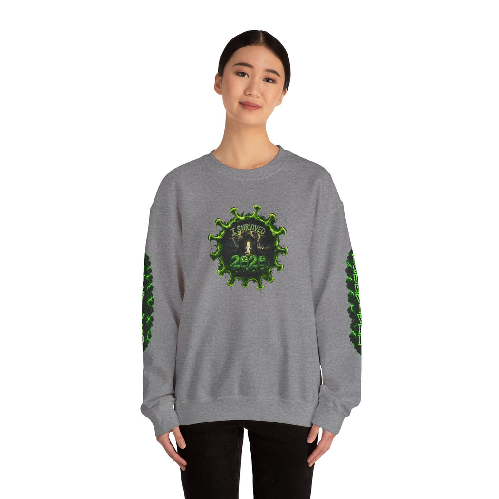 I Survived 2020 — PANDEMIC S1:E4: Director's Cut "Mask Madness" Unisex Heavy Blend™ Crewneck Sweatshirt
