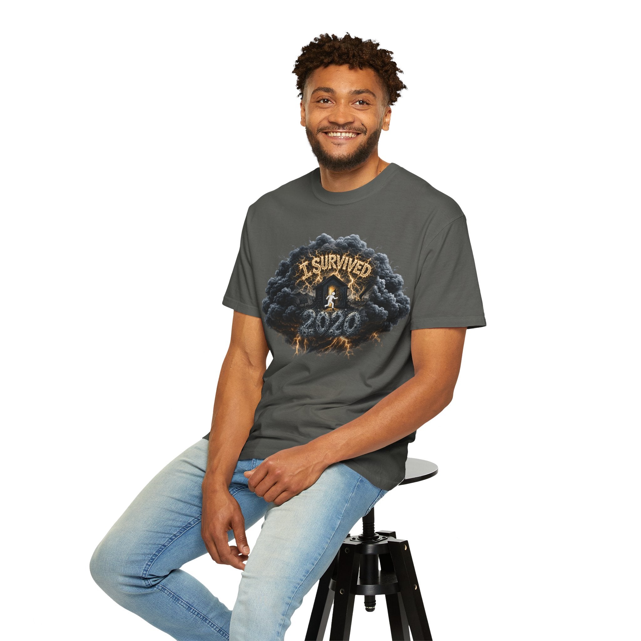 I Survived 2020 — Original Design Teaser Tee | Season 1 Premiere Drop Unisex Garment-Dyed T-shirt