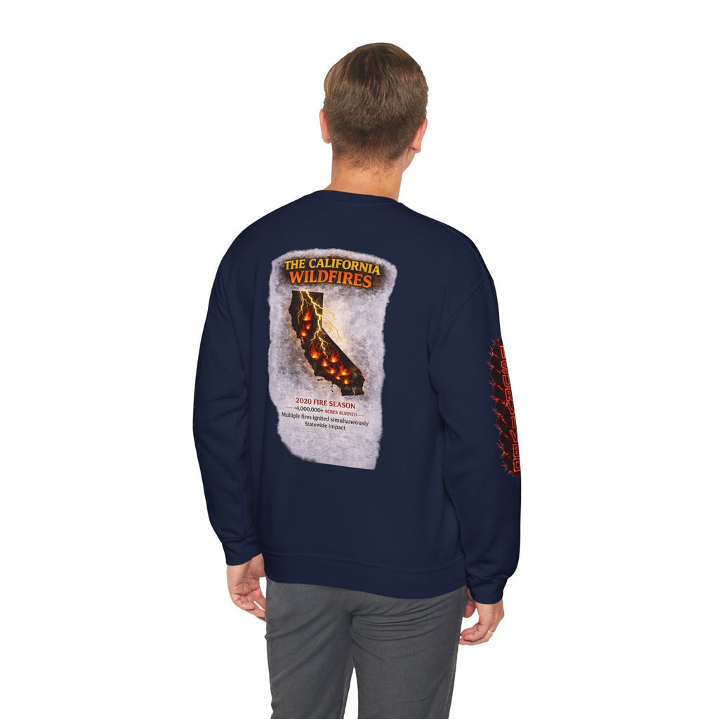 I Survived 2020 — Director's Cut S2:E3 "The California Wildfires" | Wildfire Edition Memorial Unisex Heavy Blend™ Crewneck Sweatshirt