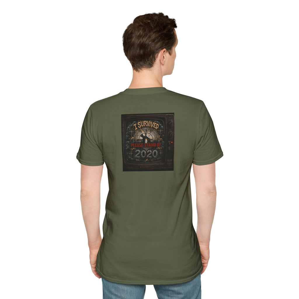 I Survived 2020 — "Please Stand By" Test Pattern Tee Summer Premier Unisex Softstyle T-Shirt