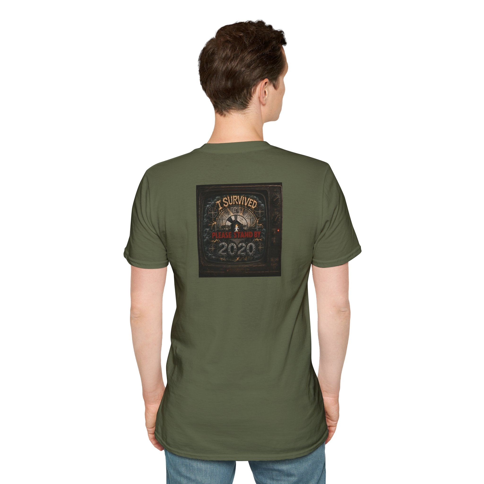 I Survived 2020 — "Please Stand By" Test Pattern Tee Summer Premier Unisex Softstyle T-Shirt