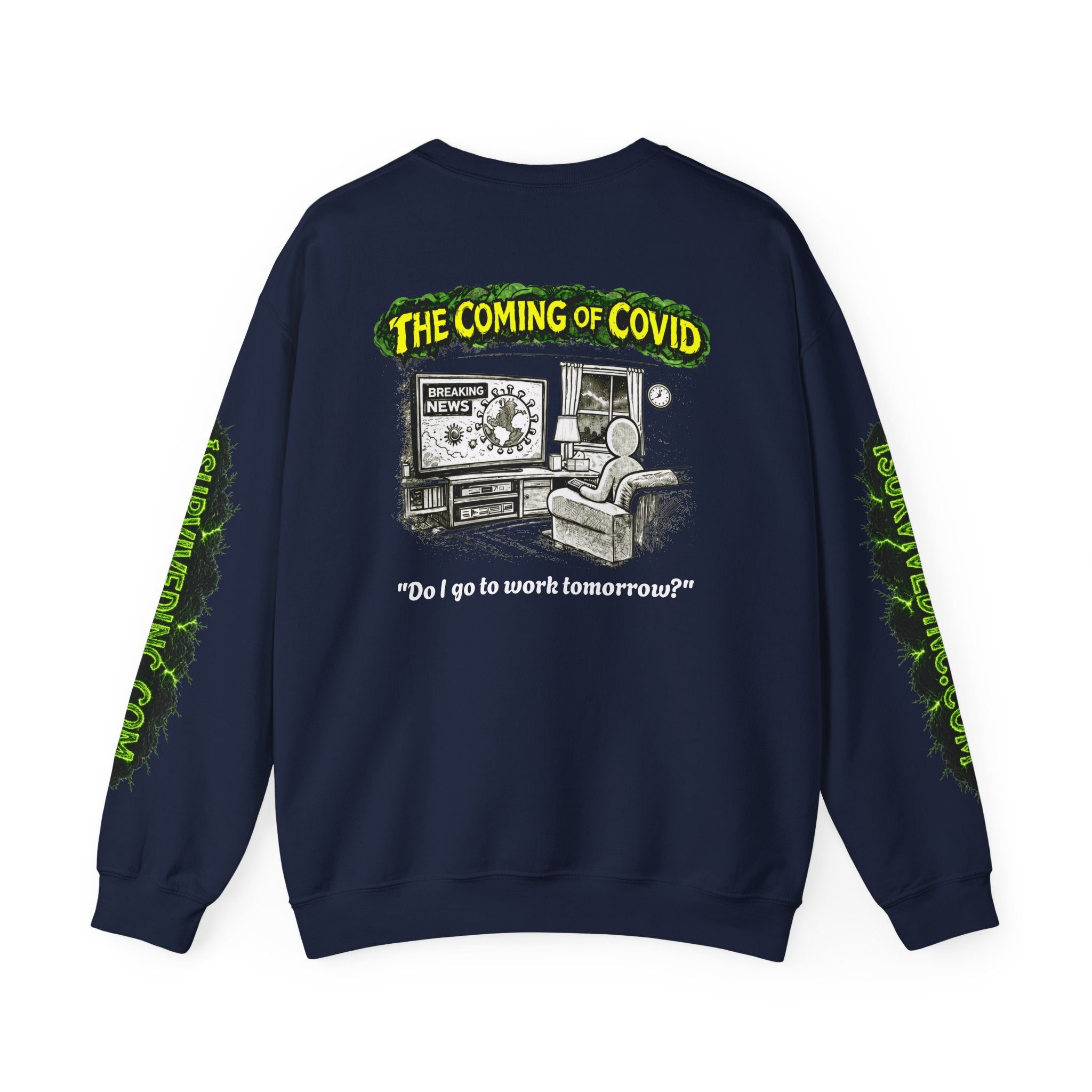 I Survived 2020 — PANDEMIC S1:E2: "The Coming of COVID" Unisex Heavy Blend™ Crewneck Sweatshirt