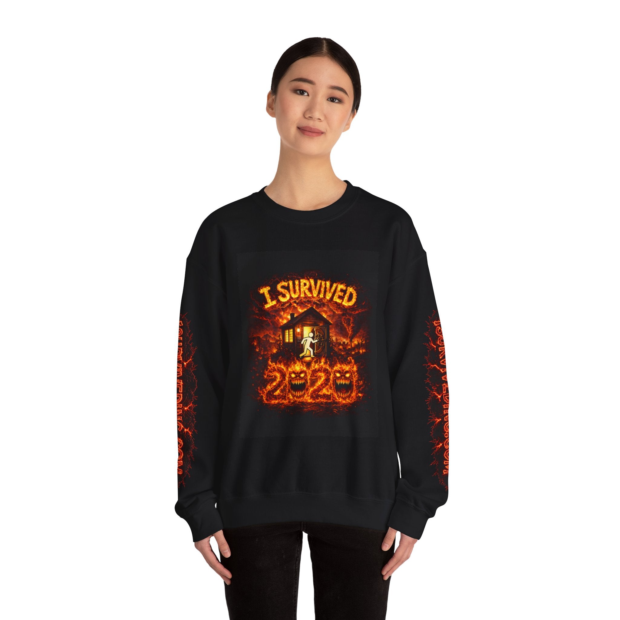 I Survived 2020 — S2:E2 "The Bobcat Fire" | Wildfire Edition Memorial Unisex Heavy Blend™ Crewneck Sweatshirt