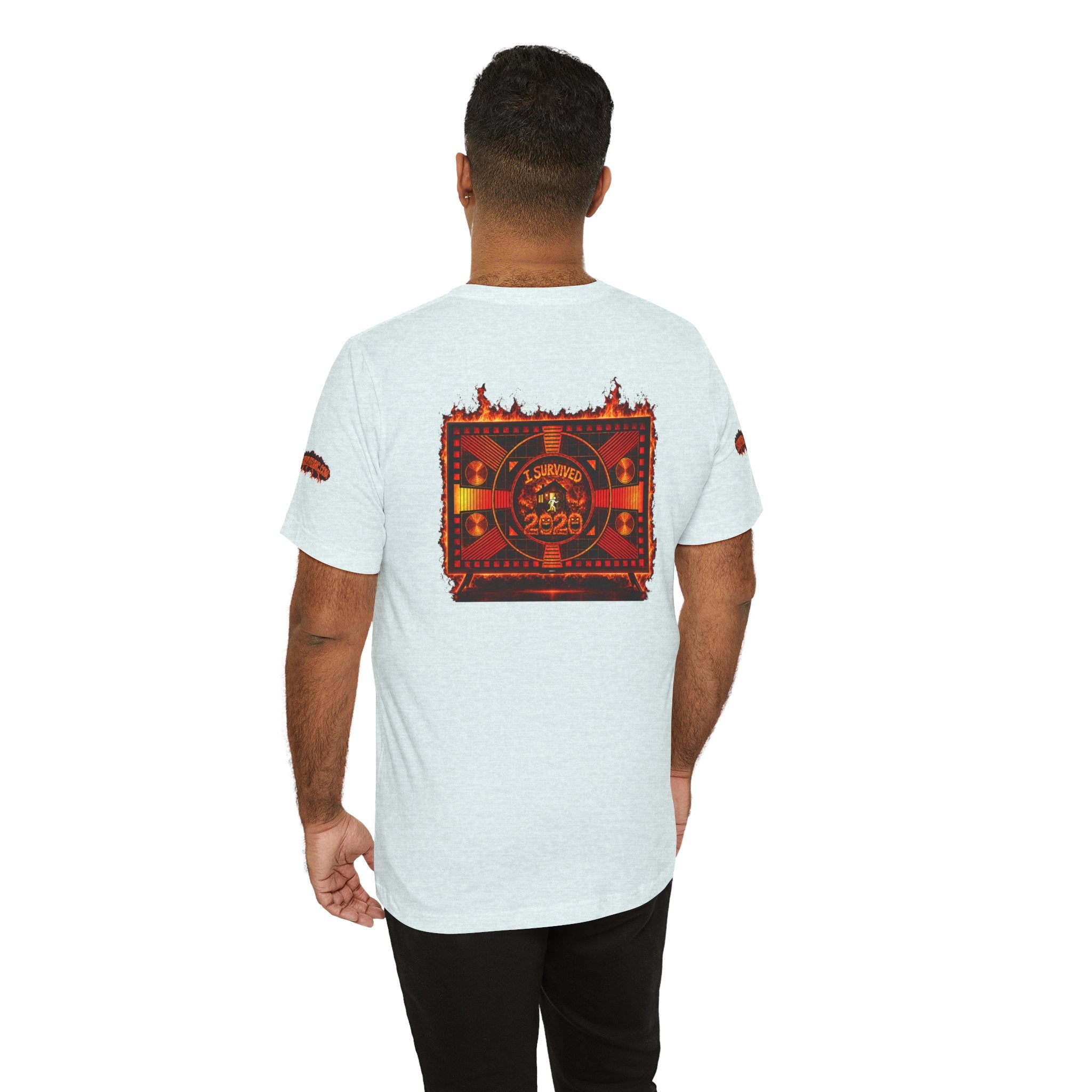I Survived 2020 — "Please Stand By" Test Pattern Tee Wildfire Signal Special Edition Summer Premiere Unisex Jersey Short Sleeve Tee