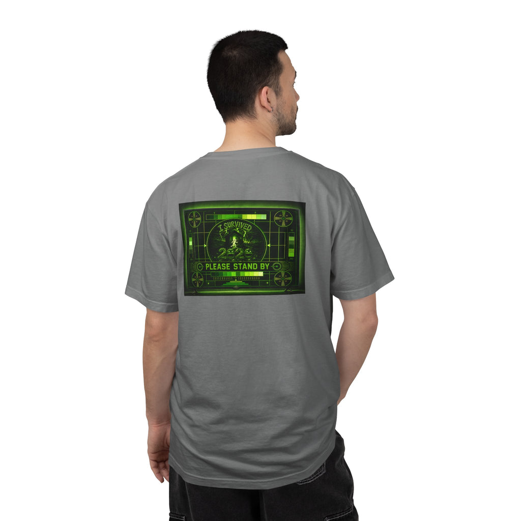 I Survived 2020 — "Please Stand By" Test Pattern Toxic Signal Tee Summer Premiere Unisex Garment-Dyed T-shirt