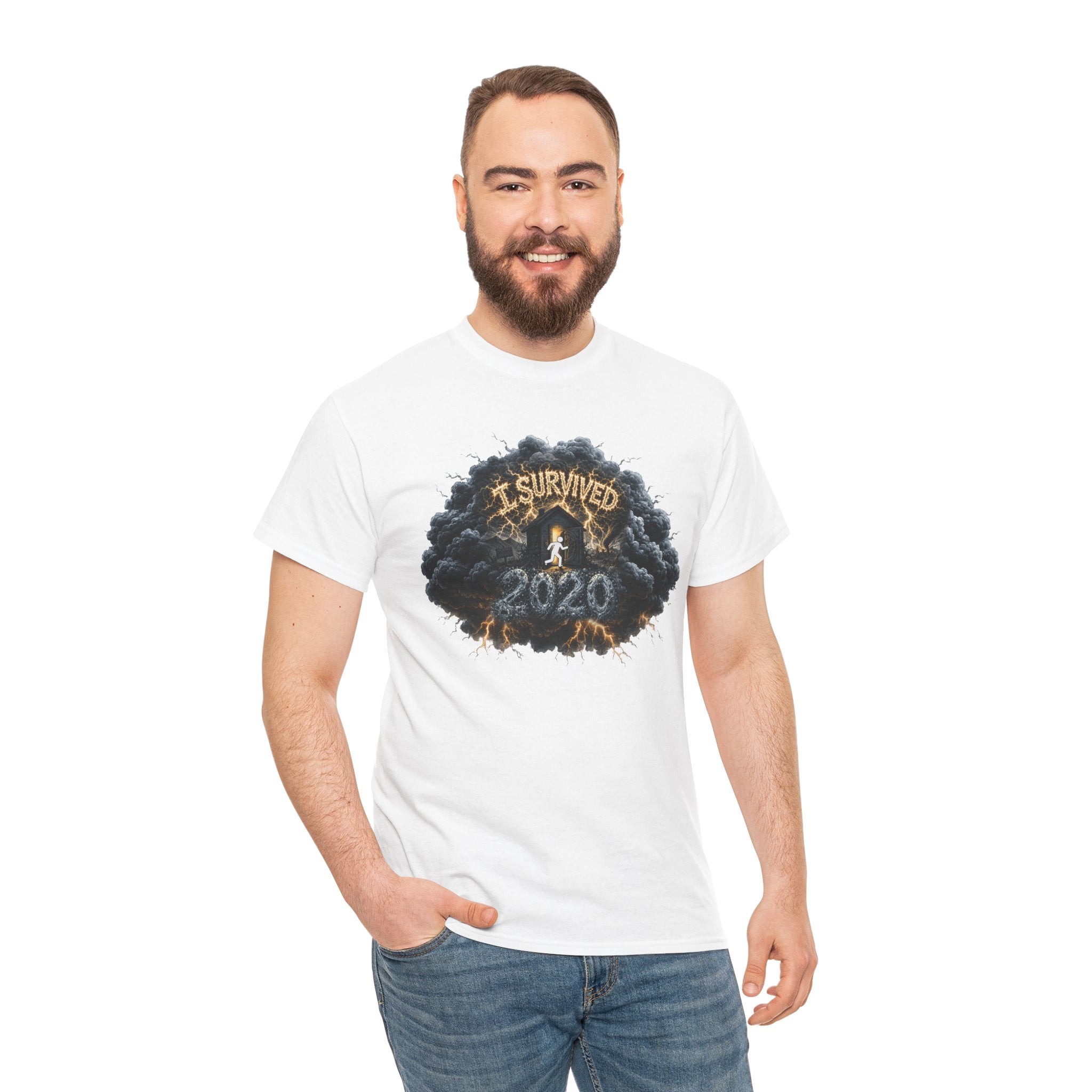 I Survived 2020 —  Deriector's Cut Original Design Teaser Tee | Season 1 Premiere Drop Unisex Heavy Cotton Tee