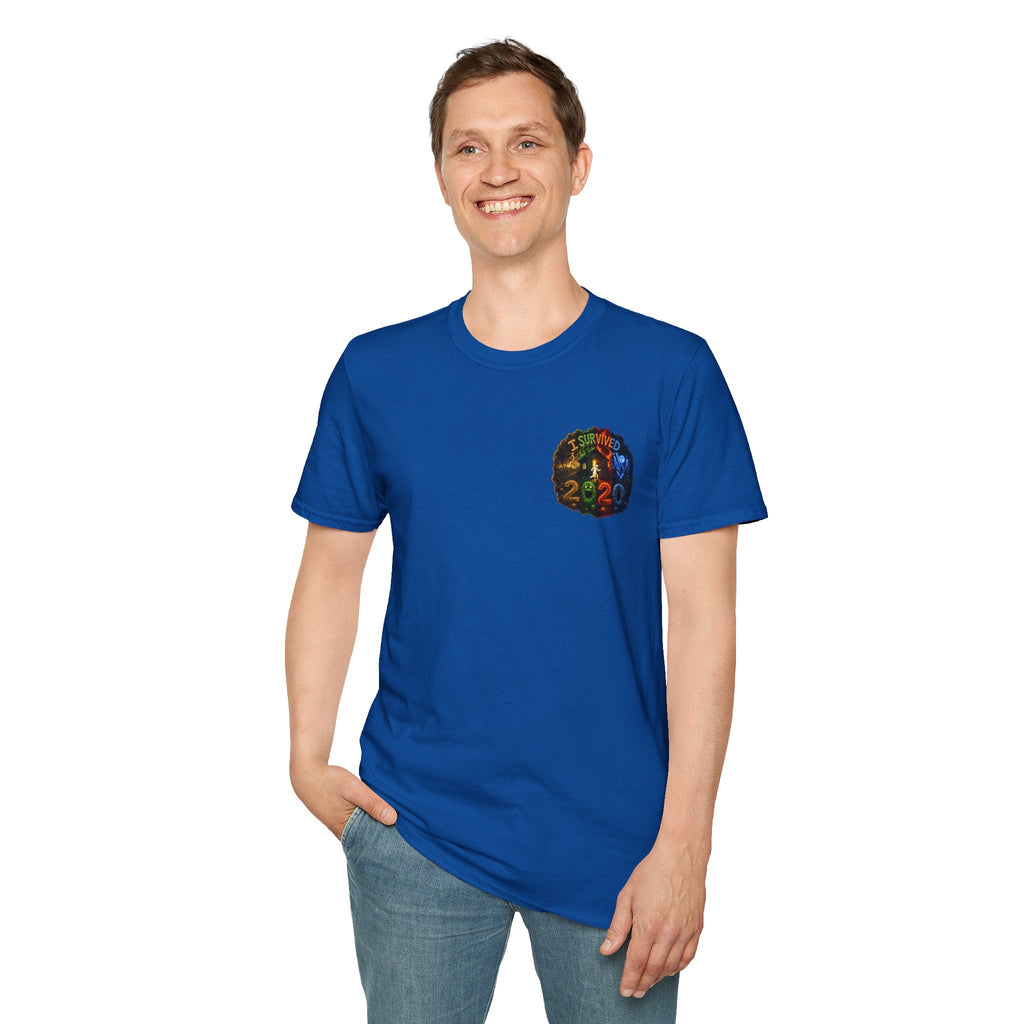 I Survived 2020 — "No Signal" Test Pattern Tee Alien Broadcast Finale Summer Premiere Unisex Softstyle T-Shirt