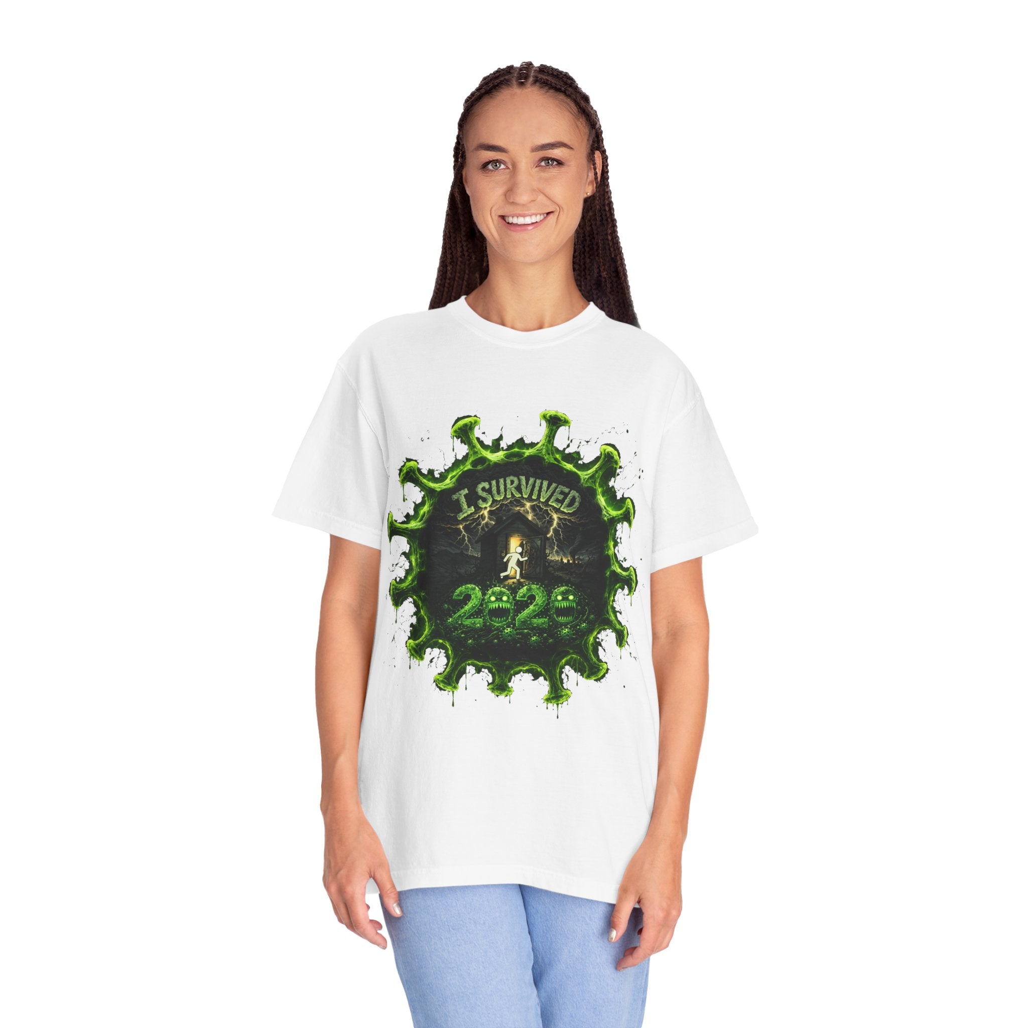 I Survived 2020 — Director's Cut S1:E5 "Delivery Doomsday" | Pandemic Edition Unisex Garment-Dyed T-shirt