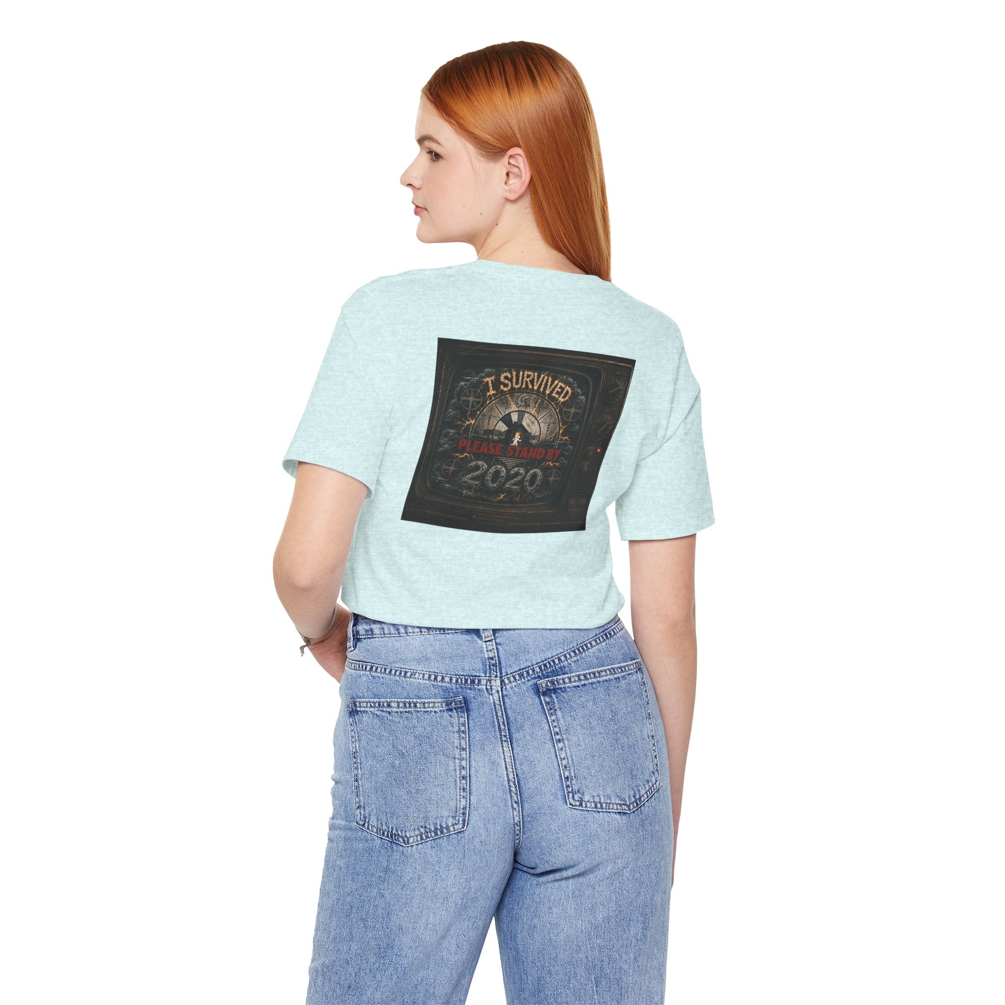 I Survived 2020 — "Please Stand By" Test Pattern Tee Summer Premier Unisex Jersey Short Sleeve Tee