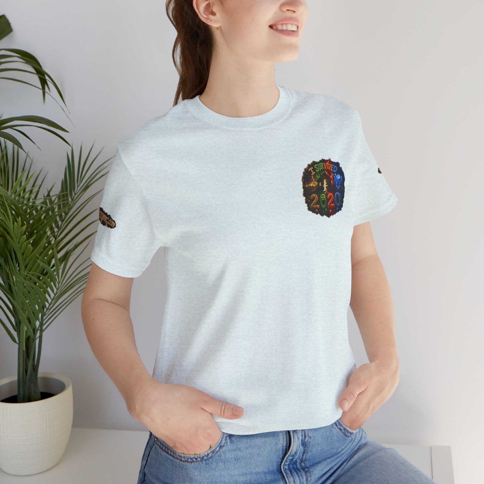 I Survived 2020 — "No Signal" Test Pattern Tee Alien Broadcast Finale Summer Premiere Unisex Jersey Short Sleeve Tee
