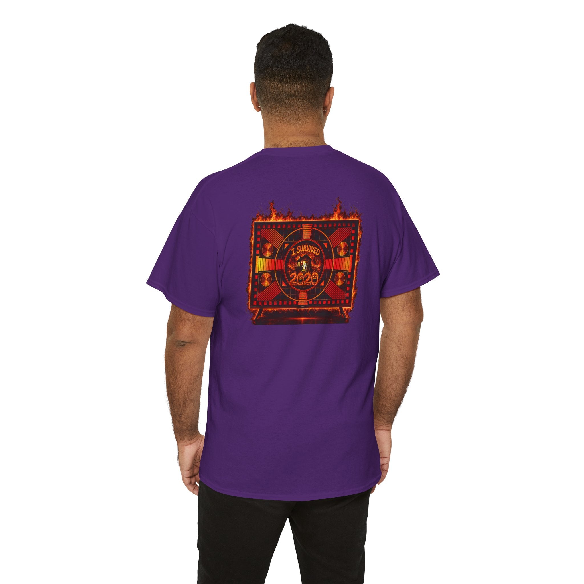 I Survived 2020 — "Please Stand By" Test Pattern Tee Wildfire Signal Edition Summer Premiere Unisex Heavy Cotton Tee