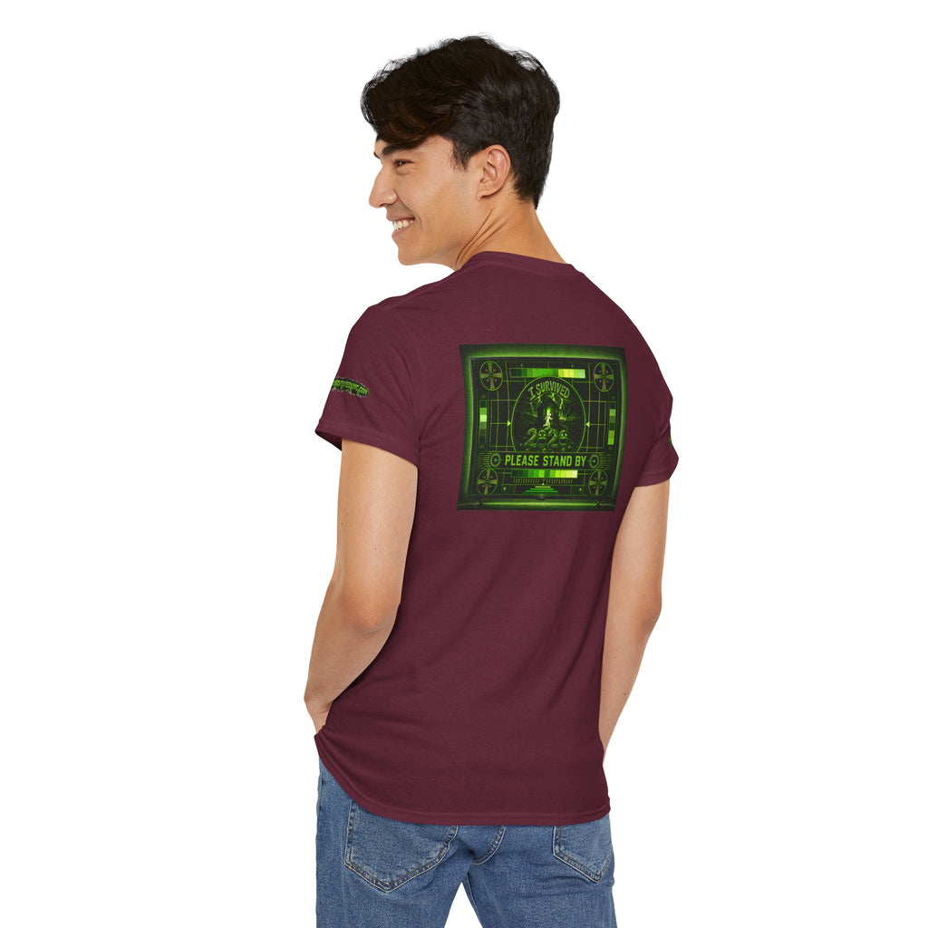 I Survived 2020 — "Please Stand By" Test Pattern Toxic Signal Tee Special Edition Summer Premiere Unisex Heavy Cotton Tee