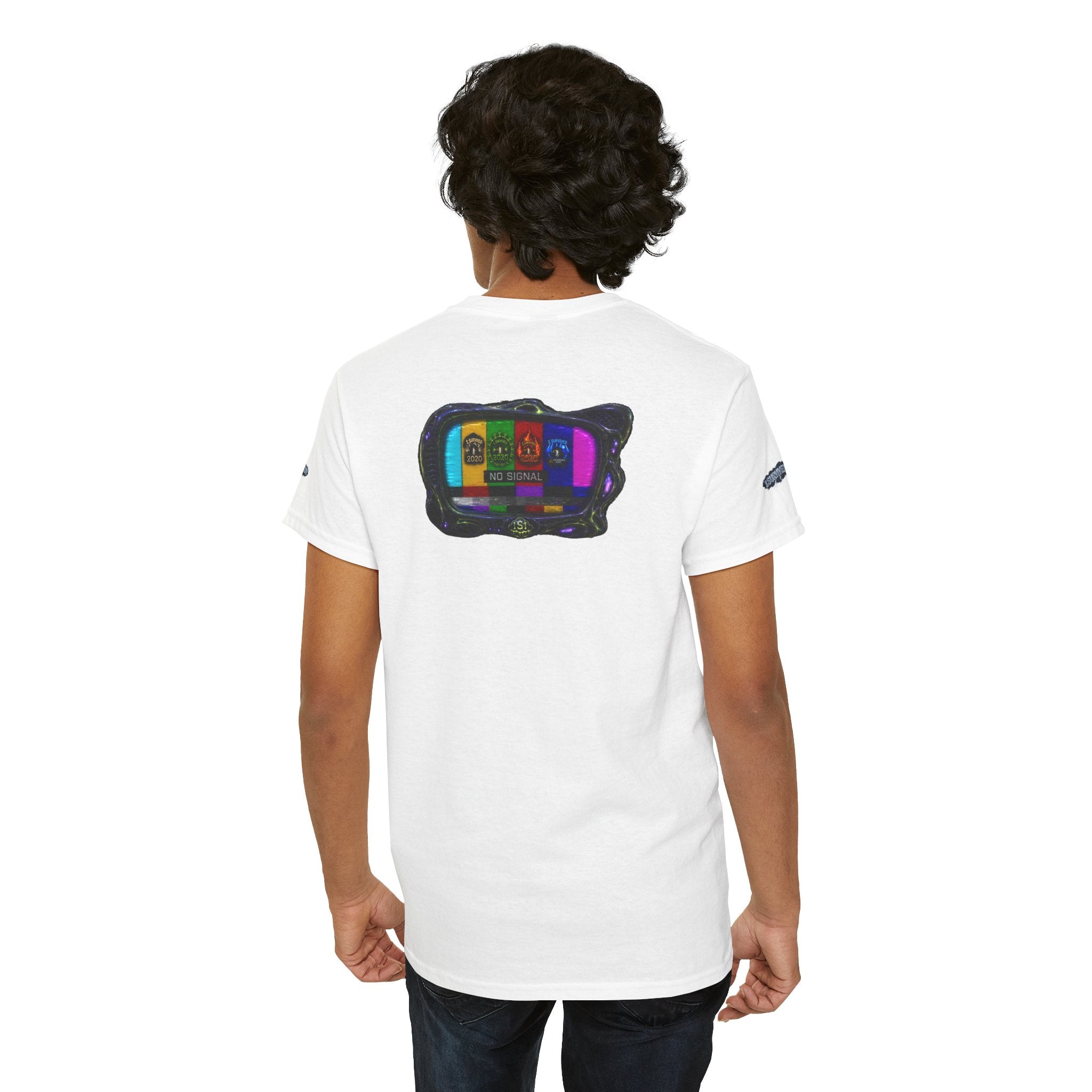 I Survived 2020 — "No Signal" Test Pattern Tee Alien Broadcast Finale Special Edition Summer Premiere Unisex Heavy Cotton Tee