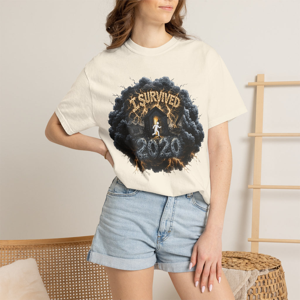 I Survived 2020 — Original Design Teaser Tee | Season 1 Premiere Drop Unisex Garment-Dyed T-shirt