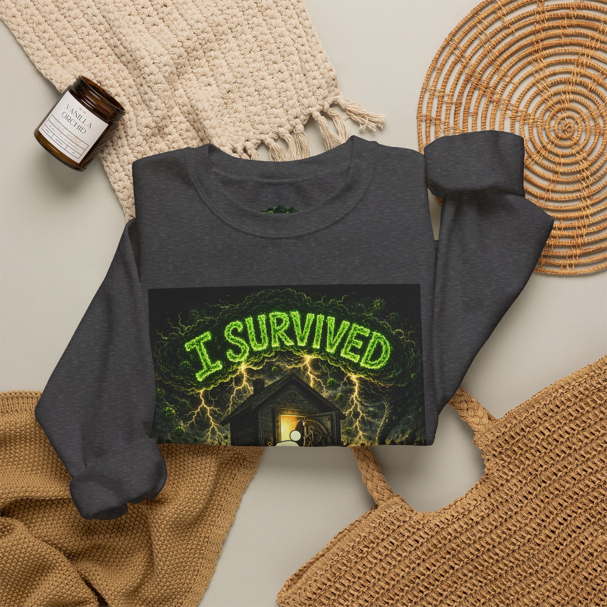 I Survived 2020 — PANDEMIC S1:E3: "The Jab!" Unisex Heavy Blend™ Crewneck Sweatshirt
