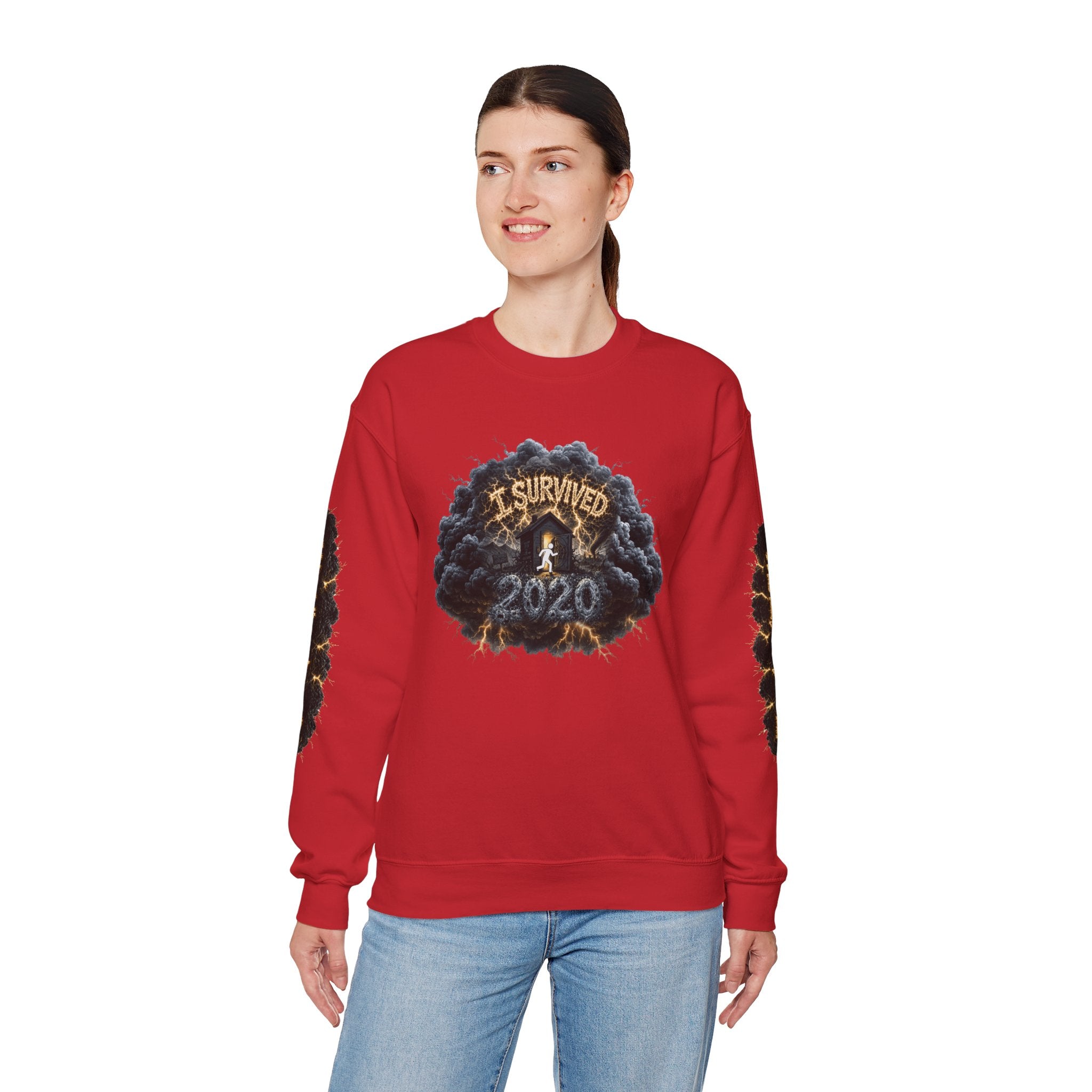 I Survived 2020 — Director's Cut Original Design Teaser Tee | Season 1 Premiere Drop Unisex Heavy Blend™ Crewneck Sweatshirt (SPECIAL EDITION)