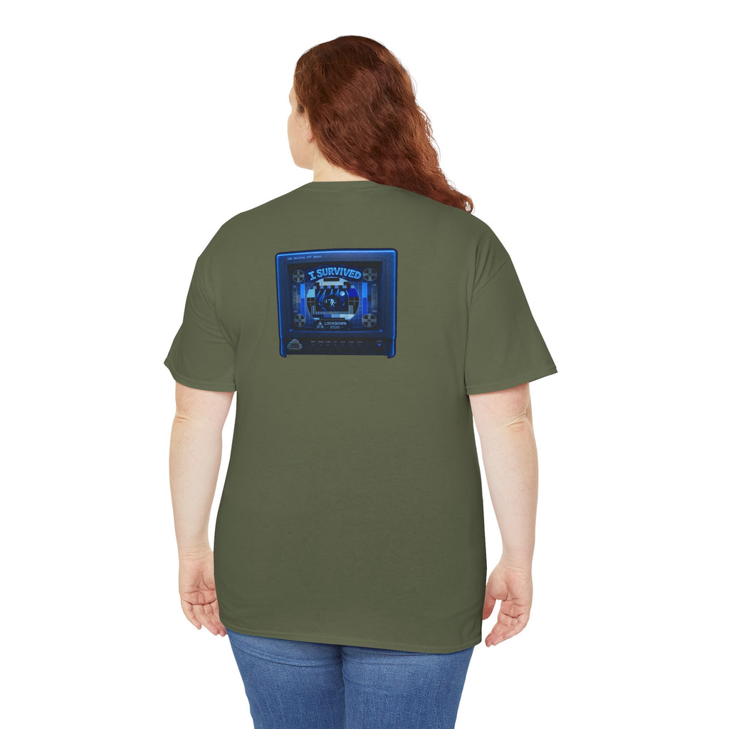 I Survived 2020 — "Please Stand By" Test Pattern Tee Lockdown Surveillance Edition Summer Exclusive Unisex Heavy Cotton Tee