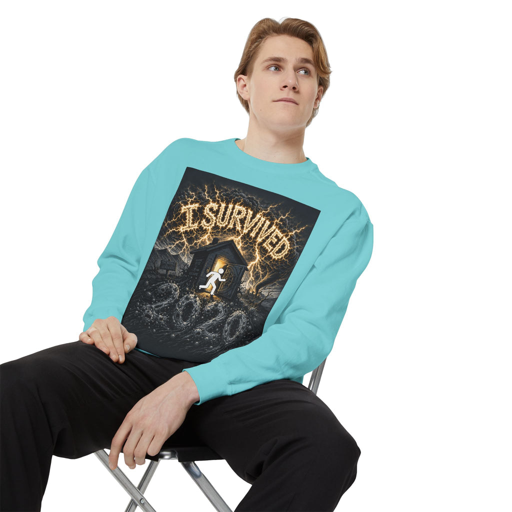 I Survived 2020 — Original PILOT Design Unisex Garment-Dyed Sweatshirt