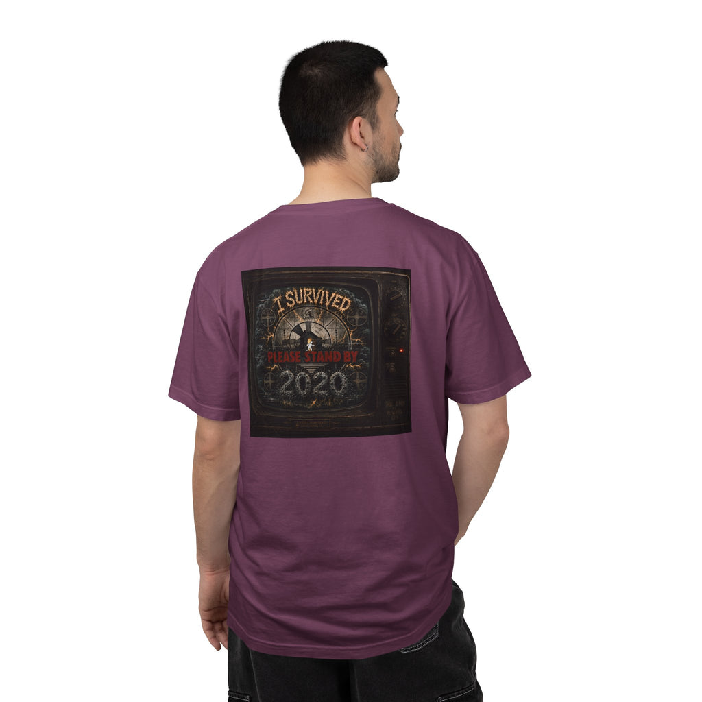 I Survived 2020 — "Please Stand By" Test Pattern Tee Summer Premier Unisex Garment-Dyed T-shirt