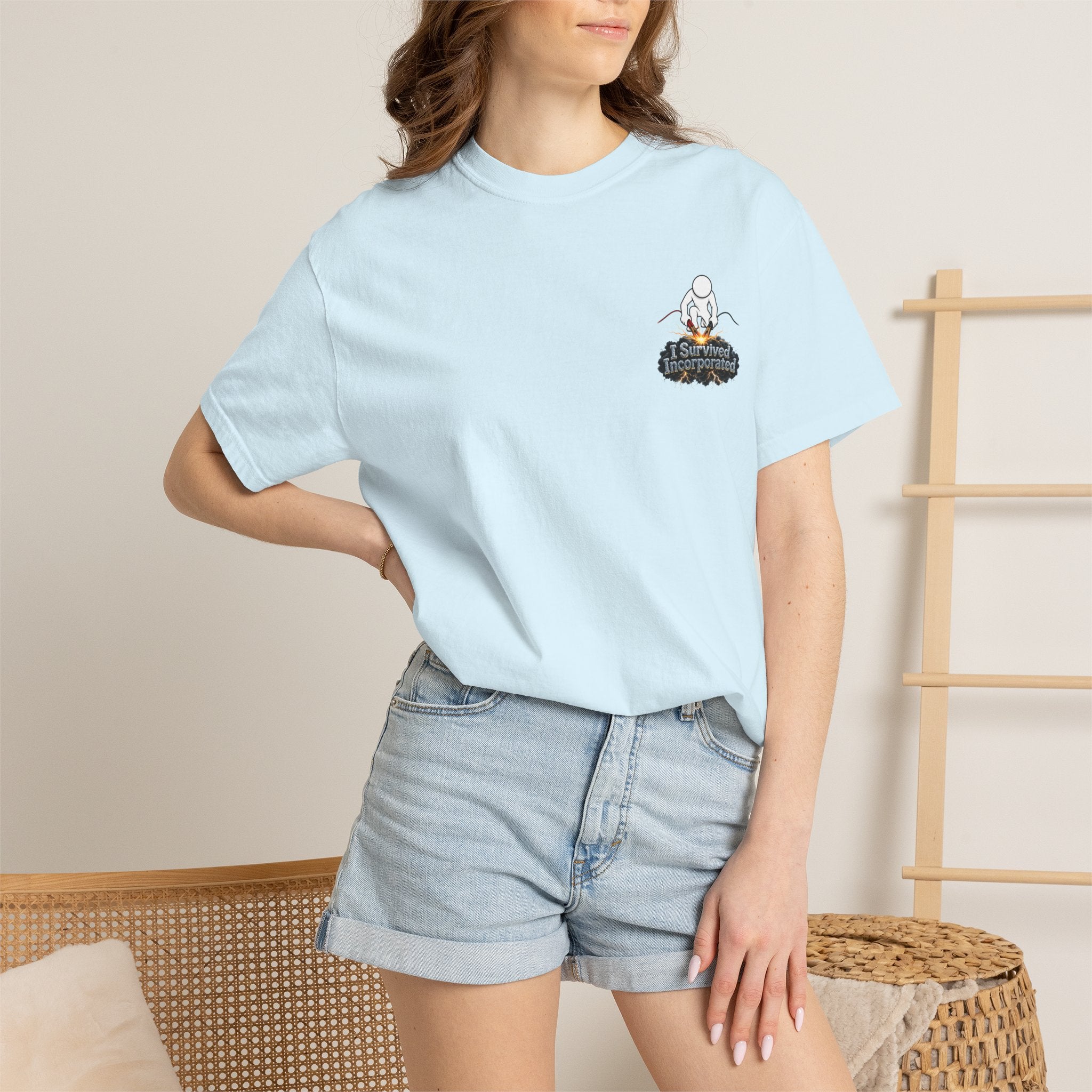 I Survived 2020 — "Please Stand By" Test Pattern Tee Summer Premier Unisex Garment-Dyed T-shirt