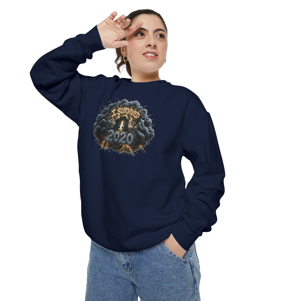 I Survived 2020 — Original PILOT Design: Director's Cut Unisex Garment-Dyed Sweatshirt