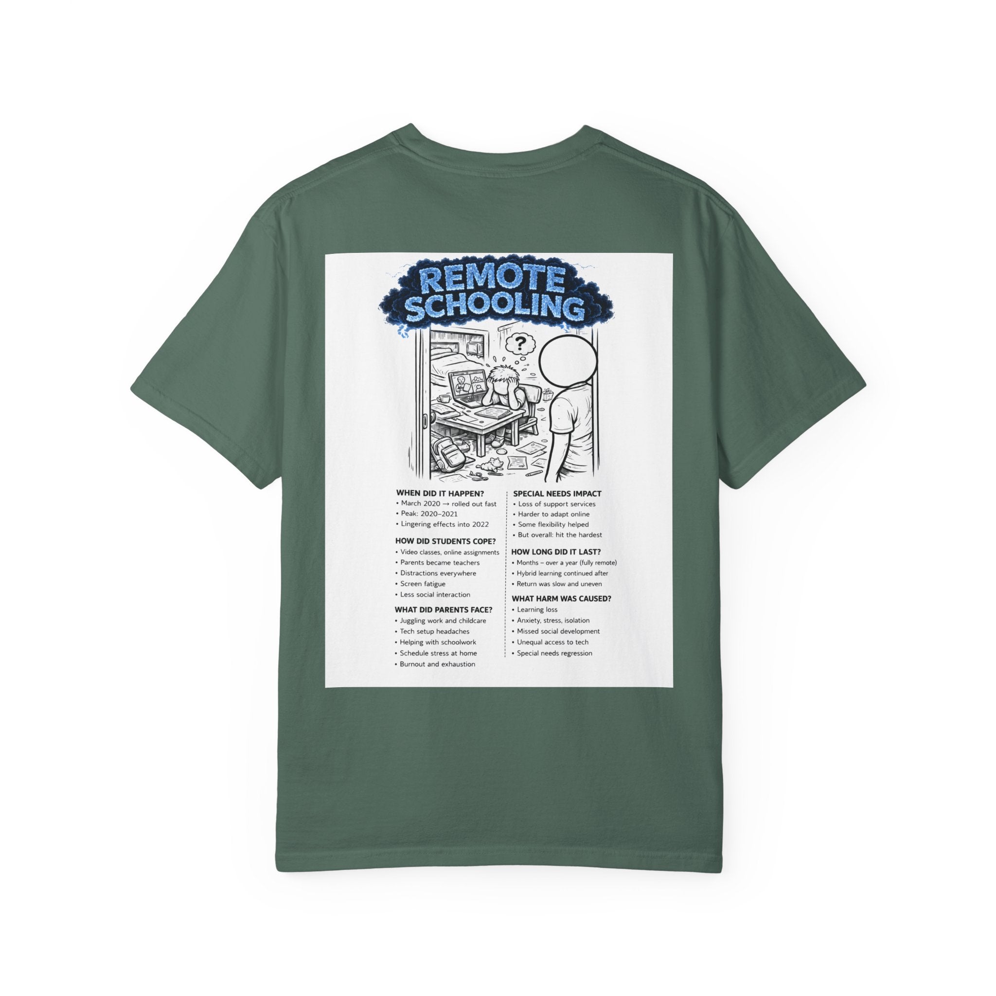 I Survived 2020 — S3:E3 "Remote Schooling" | Lockdown Edition Documentary Unisex Garment-Dyed T-shirt
