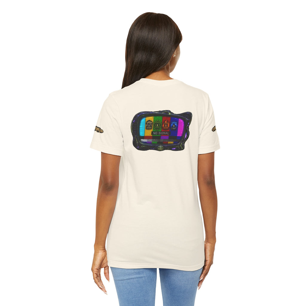 I Survived 2020 — "No Signal" Test Pattern Tee Alien Broadcast Finale Summer Premiere Unisex Jersey Short Sleeve Tee