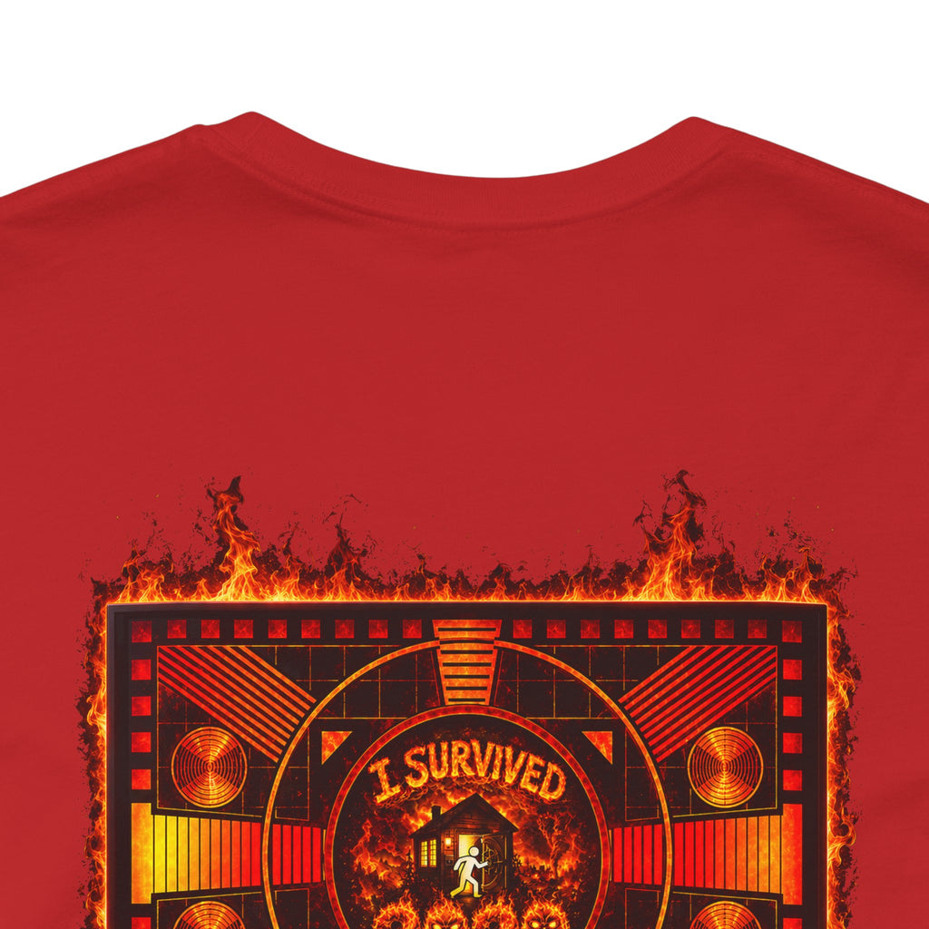 I Survived 2020 — "Please Stand By" Test Pattern Tee Wildfire Signal Edition Summer Premiere Unisex Jersey Short Sleeve Tee