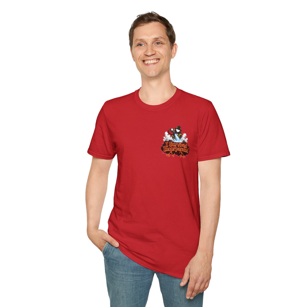 I Survived 2020 — "Please Stand By" Test Pattern Tee Wildfire Signal Edition Summer Premiere Unisex Softstyle T-Shirt