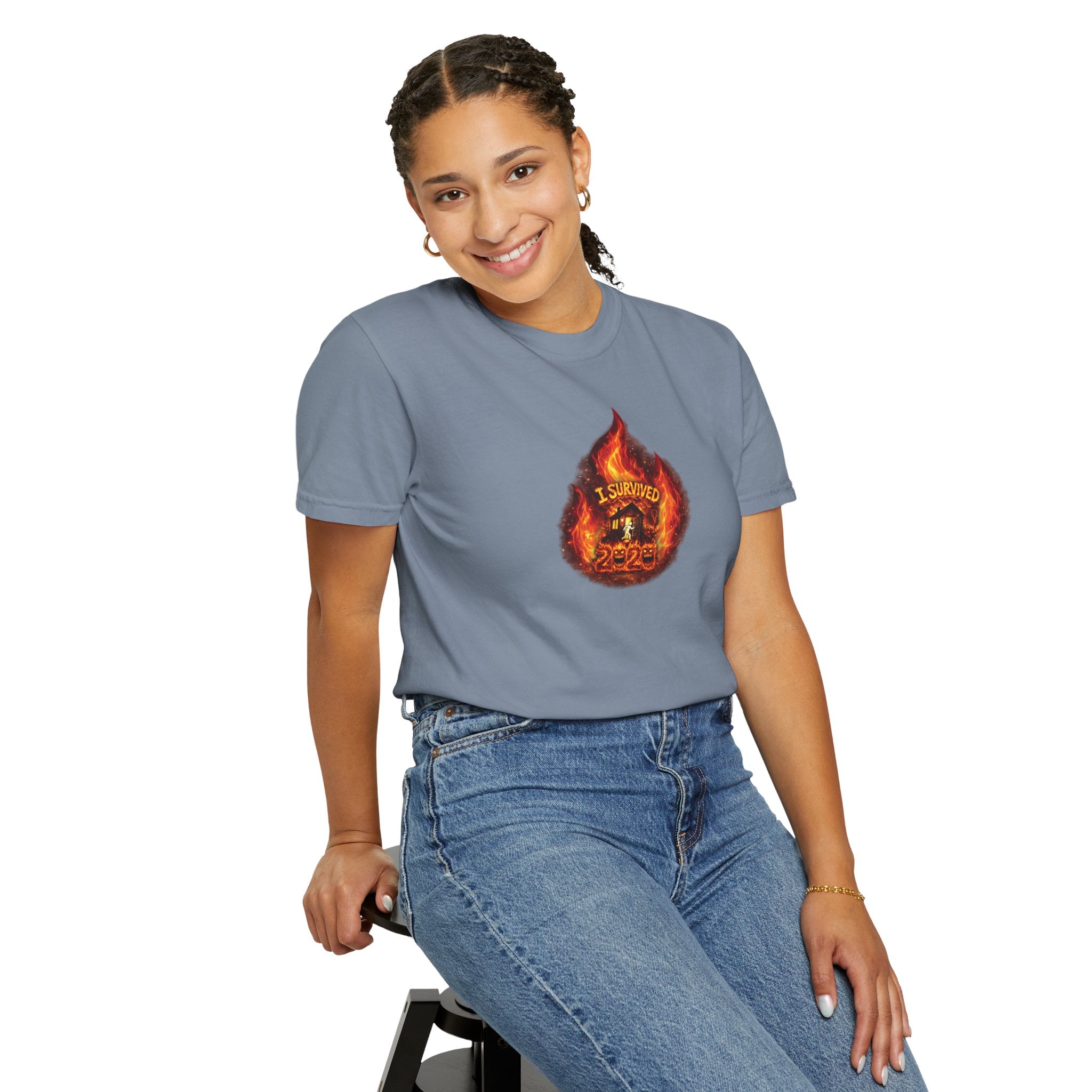 I Survived 2020 — WILDFIRES S2:E4: Director's Cut "Western U.S. Wildfire Season" Memorial Unisex Garment-Dyed T-shirt